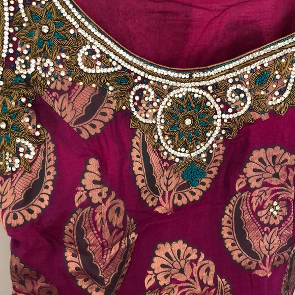 Fushia Indian Suit Size small - Picture 3 of 7